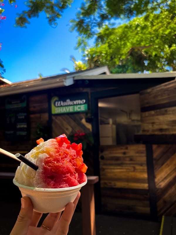 El mejor hielo raspado de Maui