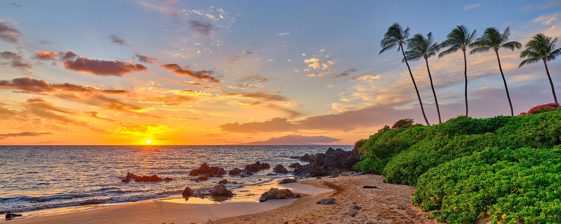 sunset at kapalua bay