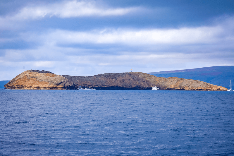 Molokini Crater surrounded by Maui's blue waters Molokini Crater surrounded by Maui's blue waters