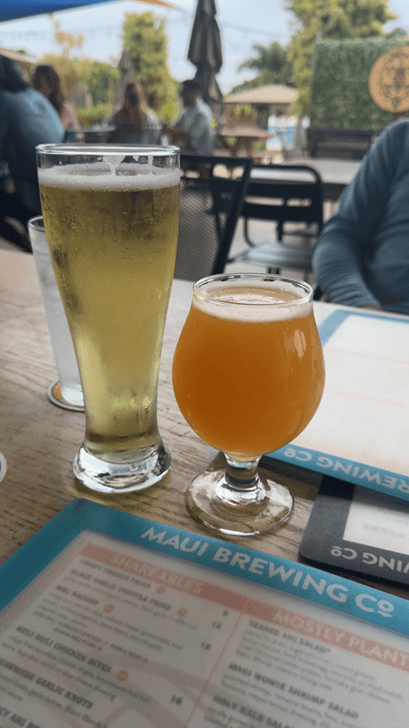 Drinks at Maui Brewing Company Drinks at Maui Brewing Company