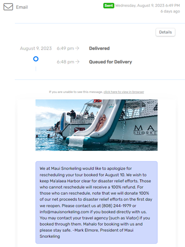 Maui Snorkeling Relief Efforts